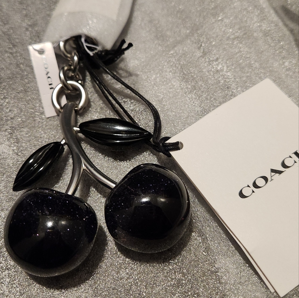 !SOLD!!!!COACH NWT New release BLACK CHERRY key charm|